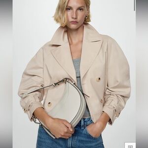 NWT Mango Cropped Trench - Size M